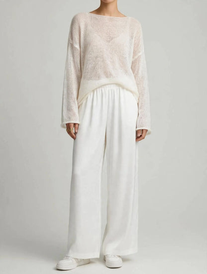 Lightweight Dropped Shoulder Knit Cover Up